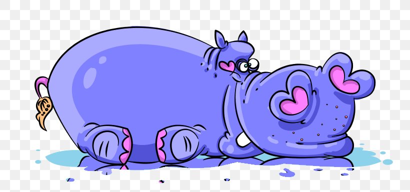 Hippopotamus Cartoon Drawing Cuteness Clip Art, PNG, 753x384px, Watercolor, Cartoon, Flower, Frame, Heart Download Free