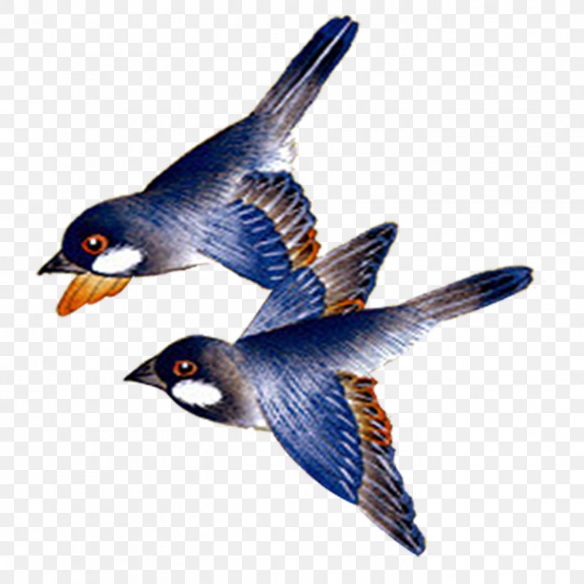 Bird Hirundininae Ink Wash Painting, PNG, 1417x1417px, Bird, Beak, Blue Swallow, Fauna, Feather Download Free