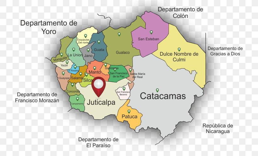 Catacamas Ocotepeque Departamentele Hondurasului Lempira Department Map, PNG, 752x496px, Watercolor, Cartoon, Flower, Frame, Heart Download Free