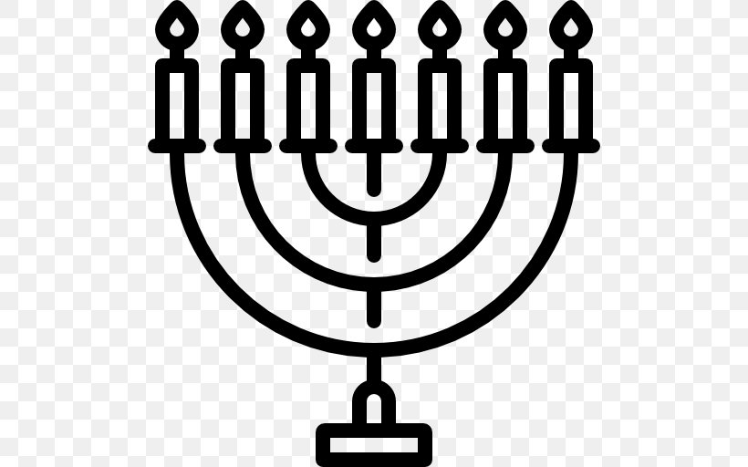 Judaism Hanukkah Menorah Jewish People, PNG, 512x512px, Judaism, Black And White, Candle Holder, Dreidel, Hanukkah Download Free