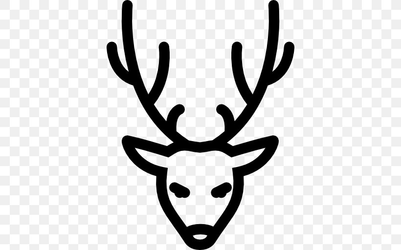 Christmas Reindeer Clip Art, PNG, 512x512px, Christmas, Antler, Black And White, Deer, Gift Download Free