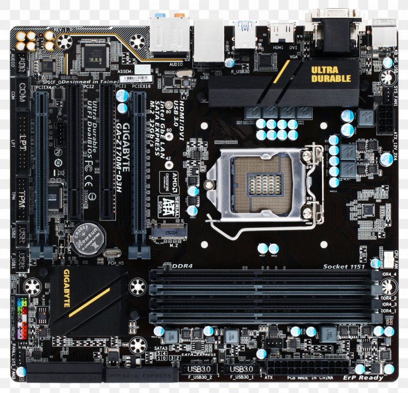 Motherboard LGA 1151 MicroATX Gigabyte Technology, PNG, 1000x964px, Motherboard, Amd Crossfirex, Atx, Chipset, Computer Download Free