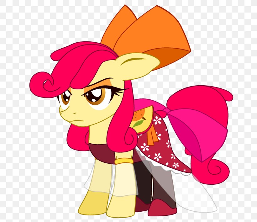 Pony Apple Bloom Pinkie Pie Sunset Shimmer Applejack, PNG, 688x708px, Watercolor, Cartoon, Flower, Frame, Heart Download Free