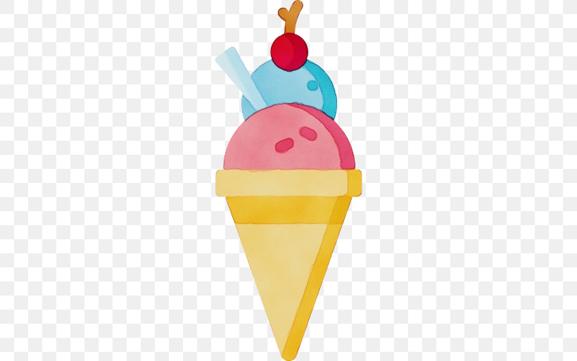 Ice Cream, PNG, 512x513px, Watercolor, Eggplant, Gratis, Ice Cream, Ice Cream Cone Download Free