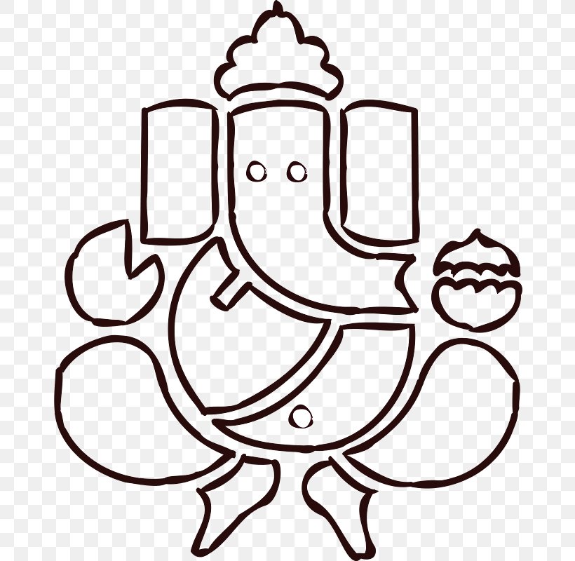 Ganesha Clip Art Ganesh Chaturthi Mahadeva Openclipart, PNG, 670x800px, Ganesha, Art, Artwork, Black And White, Chaturthi Download Free