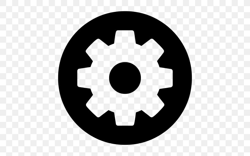 Gear Circle, PNG, 512x512px, Gear, Black And White, Font Awesome, Fotolia, Hardware Accessory Download Free