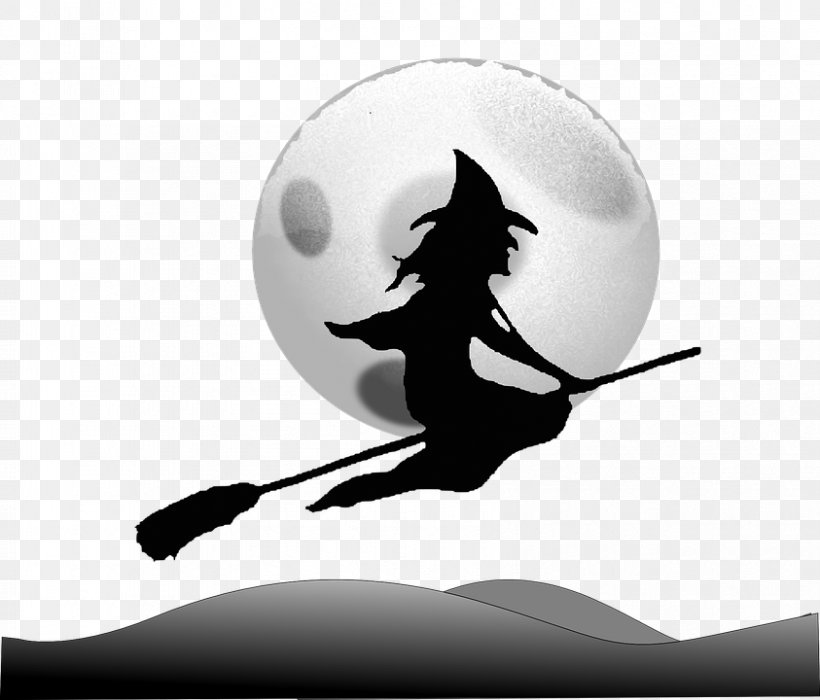 Broom Witchcraft Wicked Witch Of The West Clip Art, PNG, 843x720px, Broom, Black And White, Drawing, Full Moon, Halloween Download Free