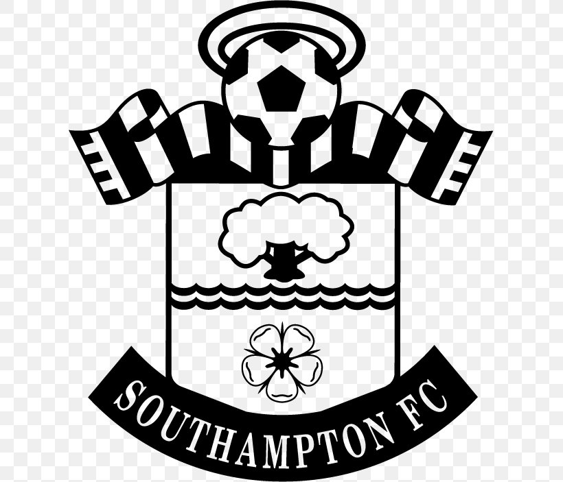 Southampton F.C. Premier League Manchester United F.C. MLS, PNG, 619x703px, Southampton Fc, Area, Artwork, Black, Black And White Download Free