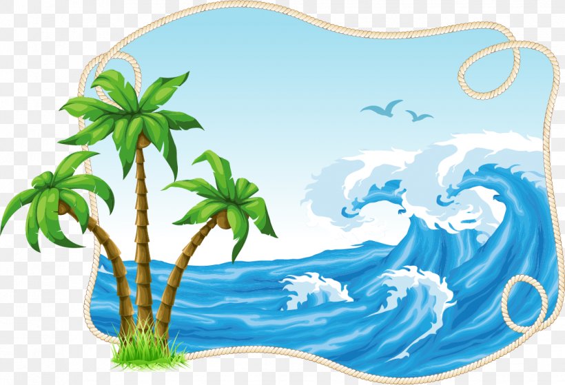 Coconut Tree Vector Material Decorative Patterns Free Buckle, PNG, 1122x765px, Arecaceae, Drawing, Film, Flower, Green Download Free