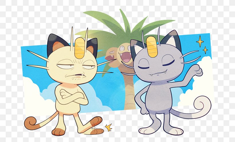 Pokémon Sun And Moon Meowth Alola Exeggutor, PNG, 700x496px, Watercolor, Cartoon, Flower, Frame, Heart Download Free