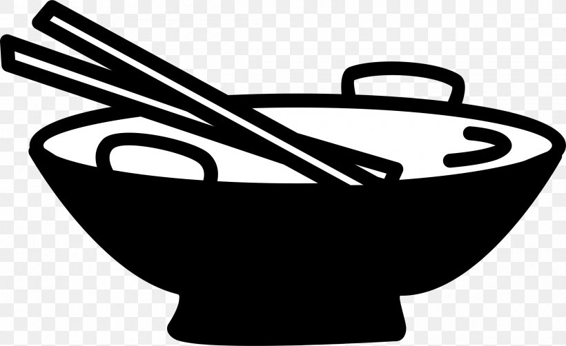 Chinese Cuisine Chopsticks Bowl Clip Art, PNG, 2400x1472px, Chinese Cuisine, Black And White, Bowl, Chopsticks, Cookware And Bakeware Download Free