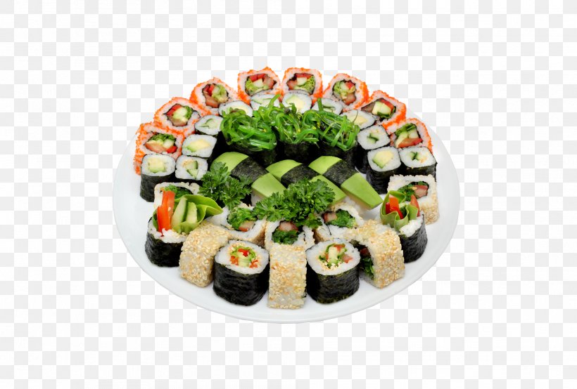 Sushi Pizza Japanese Cuisine California Roll Makizushi, PNG, 1982x1341px, Sushi, Appetizer, Asian Food, California Roll, Comfort Food Download Free