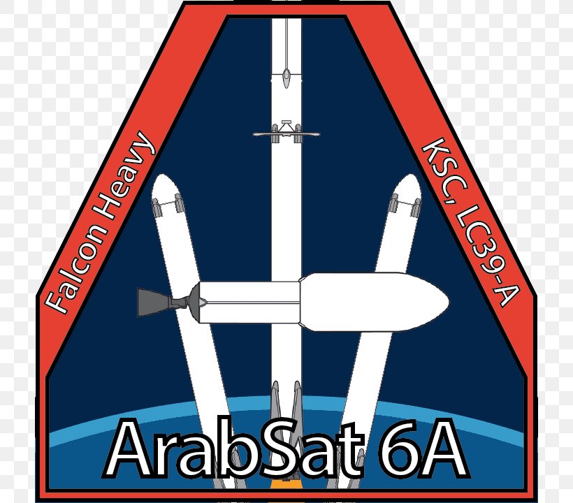 Arabsat-6A Arab Satellite Communications Organization Falcon Heavy Badr-4, PNG, 720x720px, Falcon Heavy, Area, Brand, Falcon 9, General Aviation Download Free