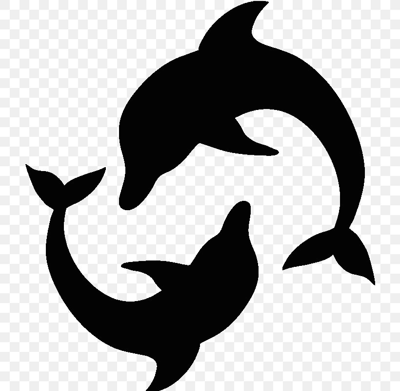 Dolphin Silhouette Sticker Clip Art, PNG, 800x800px, Dolphin, Adhesive, Artwork, Beak, Black And White Download Free