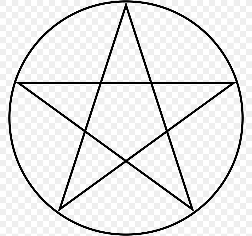 Witchcraft Symbol Wicca Pentacle Pentagram, PNG, 768x768px, Witchcraft, Area, Black And White, Drawing, Icelandic Magical Staves Download Free