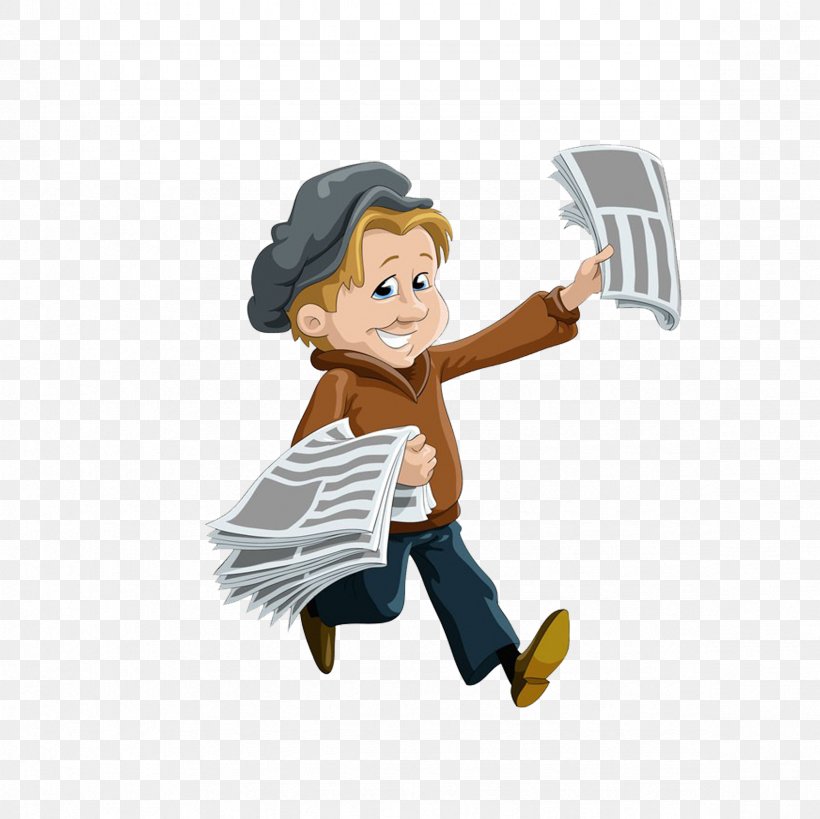 Newspaper Paperboy, PNG, 2362x2362px, Newspaper, Cartoon, Figurine, Finger, Free Newspaper Download Free