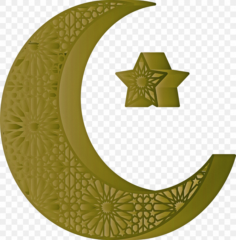Star And Crescent Ramadan Kareem, PNG, 2818x2865px, Star And Crescent, Circle, Crescent, Green, Leaf Download Free
