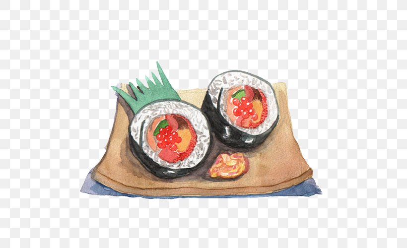 Sushi Gimbap Asian Cuisine Onigiri, PNG, 500x500px, Sushi, Asian Cuisine, Asian Food, Cooked Rice, Cuisine Download Free