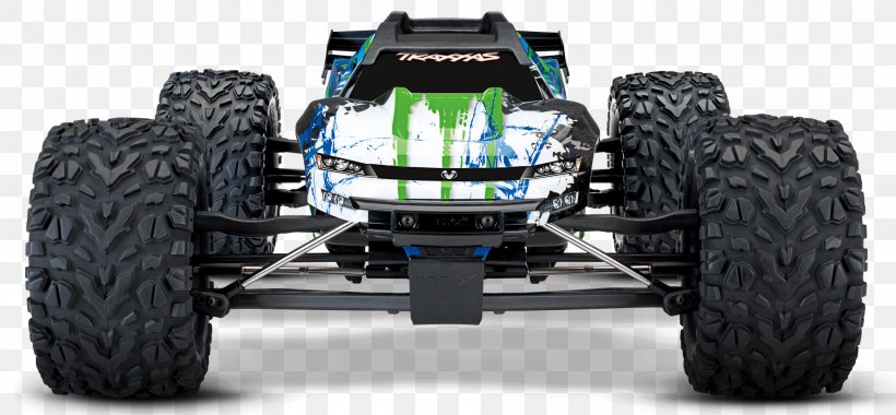 Traxxas E-Revo Brushless 1:10 4WD Radio-controlled Car Traxxas 1/16 E-Revo VXL 4WD Brushless DC Electric Motor, PNG, 2173x1009px, 2018, Traxxas, Auto Part, Automotive Exterior, Automotive Tire Download Free