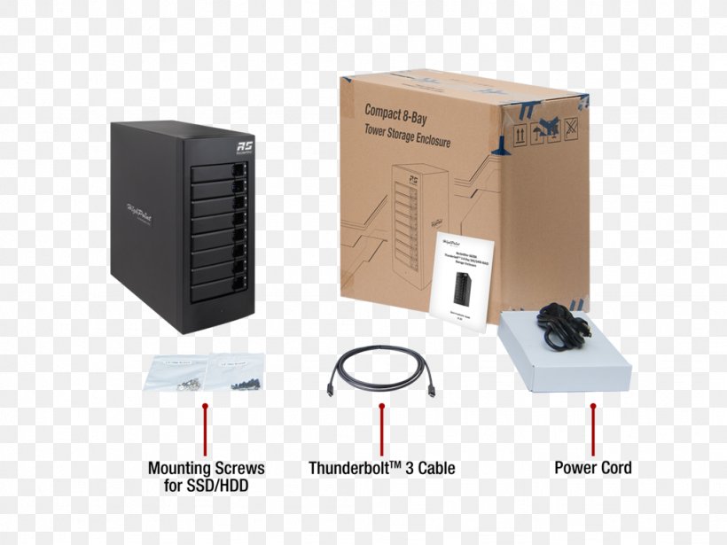 Computer Cases & Housings Thunderbolt Serial Attached SCSI RAID Computer Hardware, PNG, 1024x768px, Computer Cases Housings, Computer, Computer Hardware, Computer Port, Data Storage Download Free