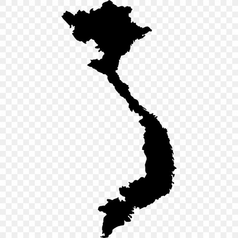 Flag Of Vietnam National Flag Map, PNG, 1024x1024px, Vietnam, Black And White, Blank Map, Country, Flag Of Cambodia Download Free