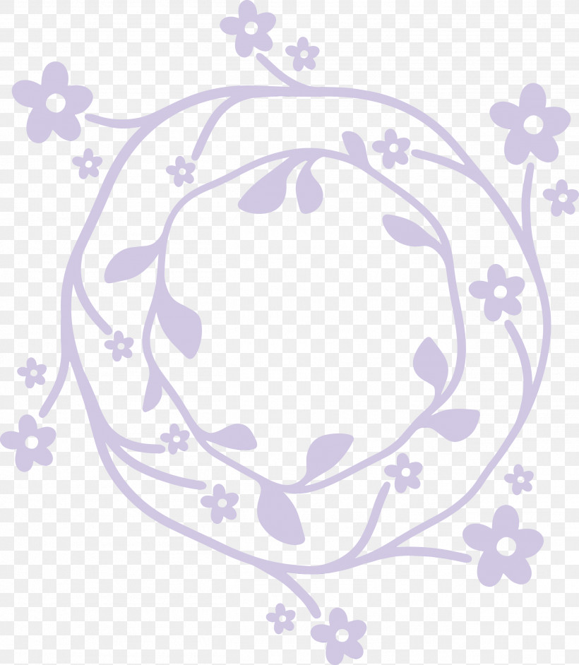 Font Circle Pattern, PNG, 2611x3000px, Floral Frame, Circle, Flower Frame, Nature Frame, Paint Download Free