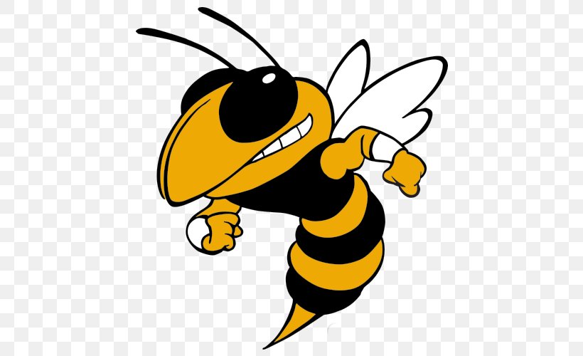 Georgia Institute Of Technology Georgia Tech Yellow Jackets Football Vespula Bee Hornet, PNG, 500x500px, Georgia Institute Of Technology, Artwork, Bee, Black And White, Buzz Download Free