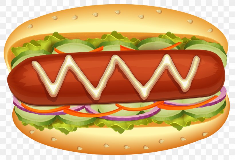 Hot Dog French Fries Chili Dog Fast Food Clip Art, PNG, 4000x2718px, Hot Dog, Cheeseburger, Chili Dog, Dish, Fast Food Download Free