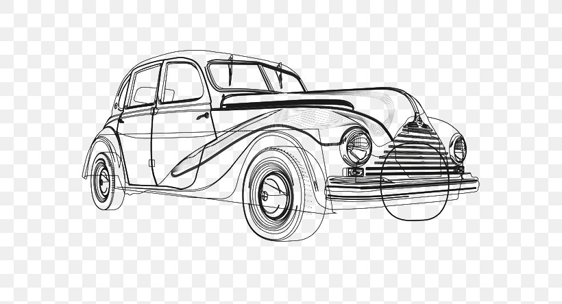 Vintage Car, PNG, 600x444px, Car, Antique Car, Automotive Design, Black And White, Brand Download Free