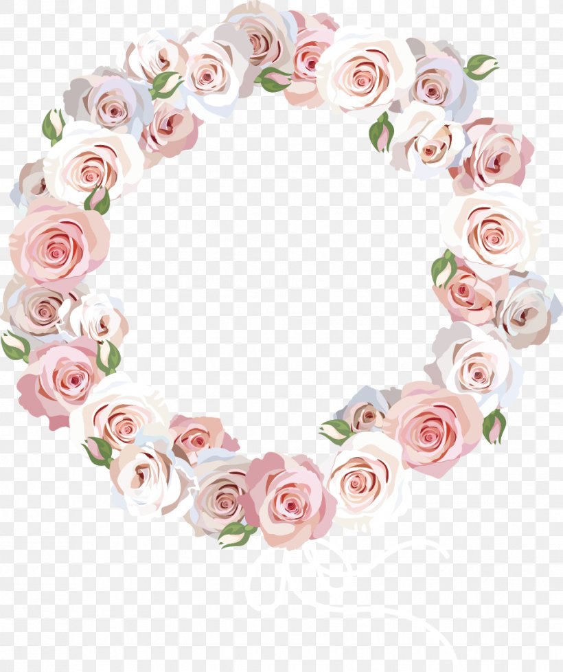 Flower Circle Euclidean Vector Illustration, PNG, 967x1154px, Beach Rose, Artificial Flower, Cut Flowers, Floral Design, Floristry Download Free
