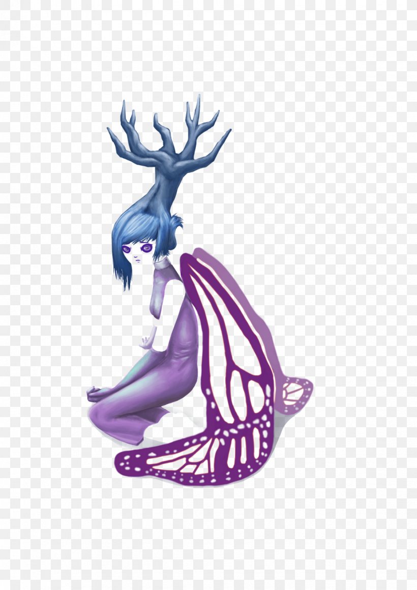 Graphics Figurine Illustration Purple Legendary Creature, PNG, 1131x1600px, Figurine, Antler, Fictional Character, Legendary Creature, Mythical Creature Download Free