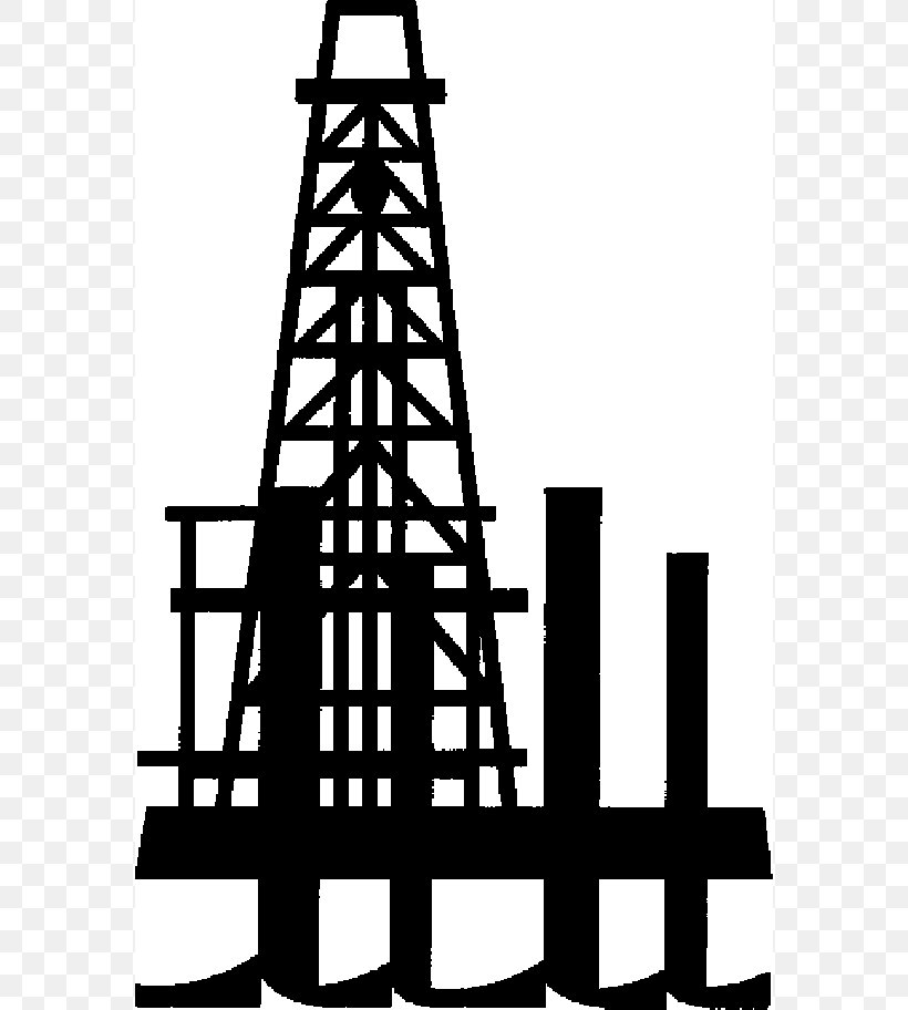 Oil Platform Oil Well Derrick Clip Art, PNG, 576x912px, Oil Platform, Black And White, Derrick, Driller, Drilling Rig Download Free