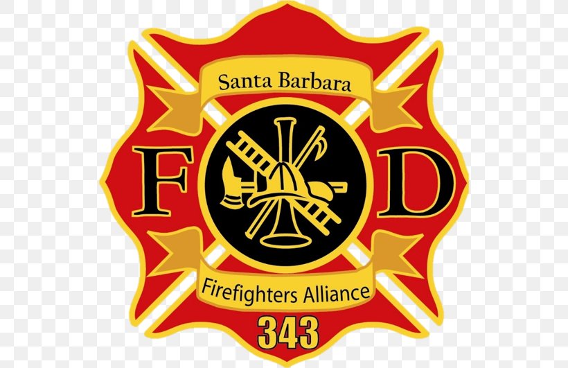 Santa Barbara City Firefighters Association Fire Department First Responder, PNG, 536x531px, Firefighter, Area, Badge, Brand, County Download Free