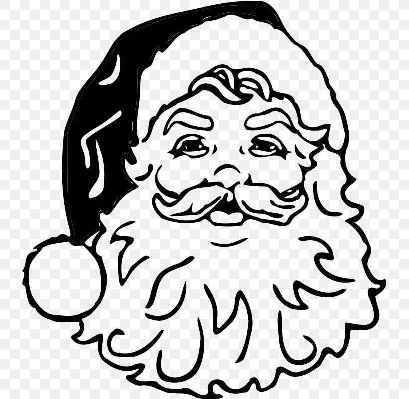 Santa Claus Mrs. Claus North Pole Reindeer Clip Art, PNG, 732x800px, Santa Claus, Art, Artwork, Black, Black And White Download Free