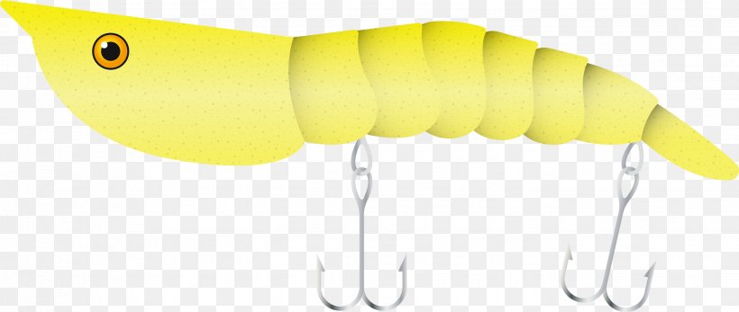 Hook Shrimp - Yellow Angle Font PNG