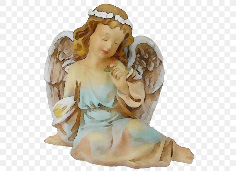 Angel Figurine Statue Classical Sculpture Kneeling, PNG, 550x597px, Watercolor, Angel, Classical Sculpture, Figurine, Kneeling Download Free