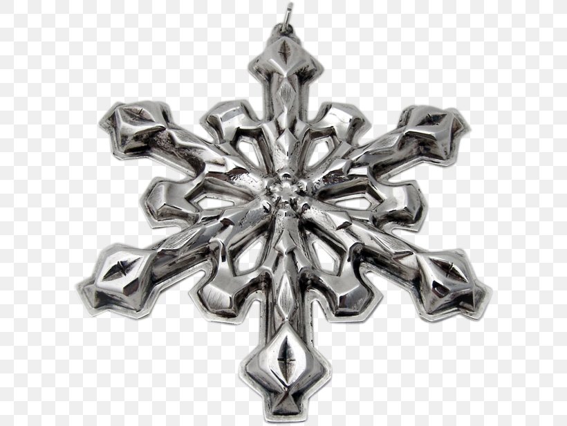 Christmas Ornament Snowflake Silver, PNG, 616x616px, Christmas Ornament, Christmas, Cross, Silver, Snowflake Download Free