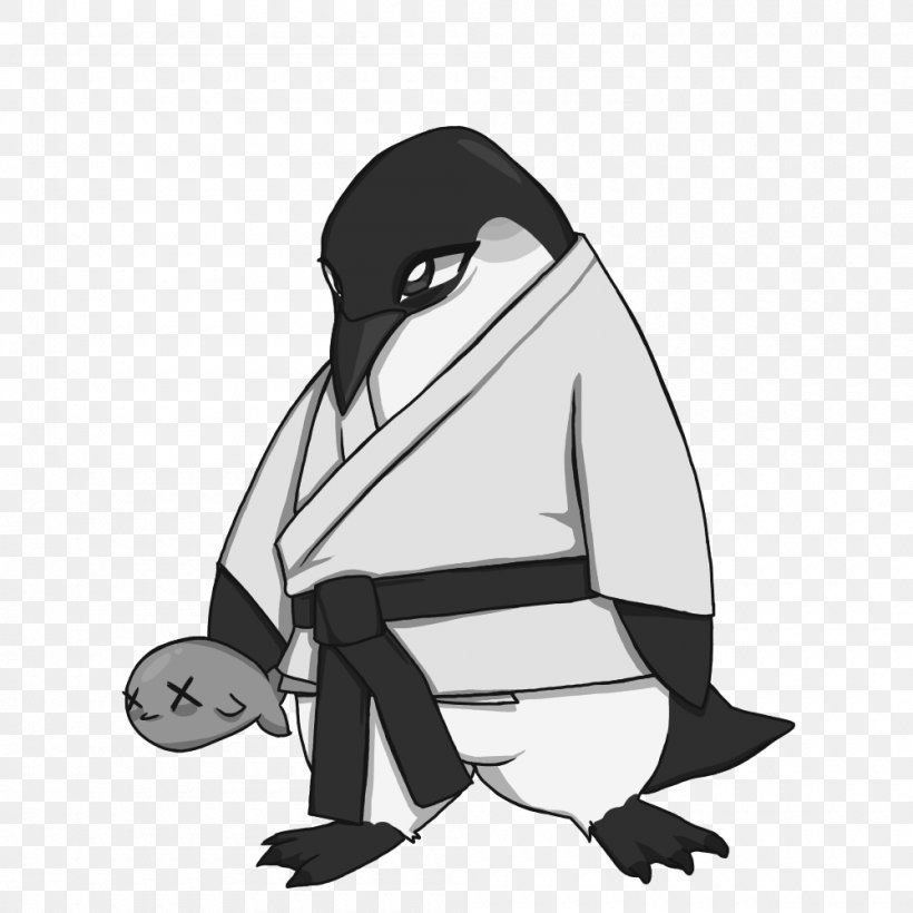 Penguin Beak White Character Clip Art, PNG, 1000x1000px, Penguin, Beak, Bird, Black, Black And White Download Free