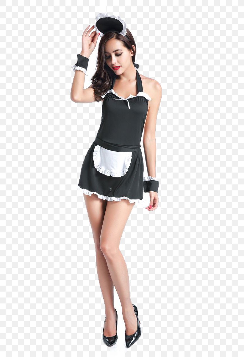 Costume Uniform French Maid Serveringsdräkt Cocktail Dress, PNG, 800x1200px, Watercolor, Cartoon, Flower, Frame, Heart Download Free