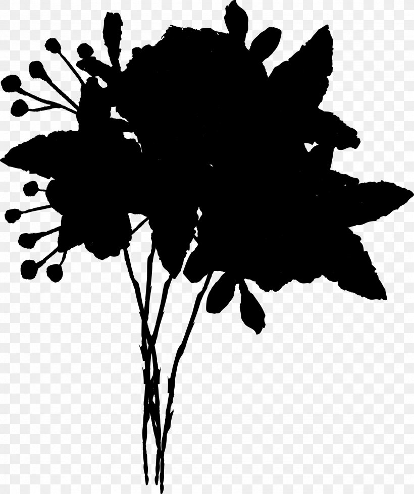 Flowering Plant Silhouette Font Leaf, PNG, 2354x2811px, Flower, Black M, Blackandwhite, Branch, Flowering Plant Download Free