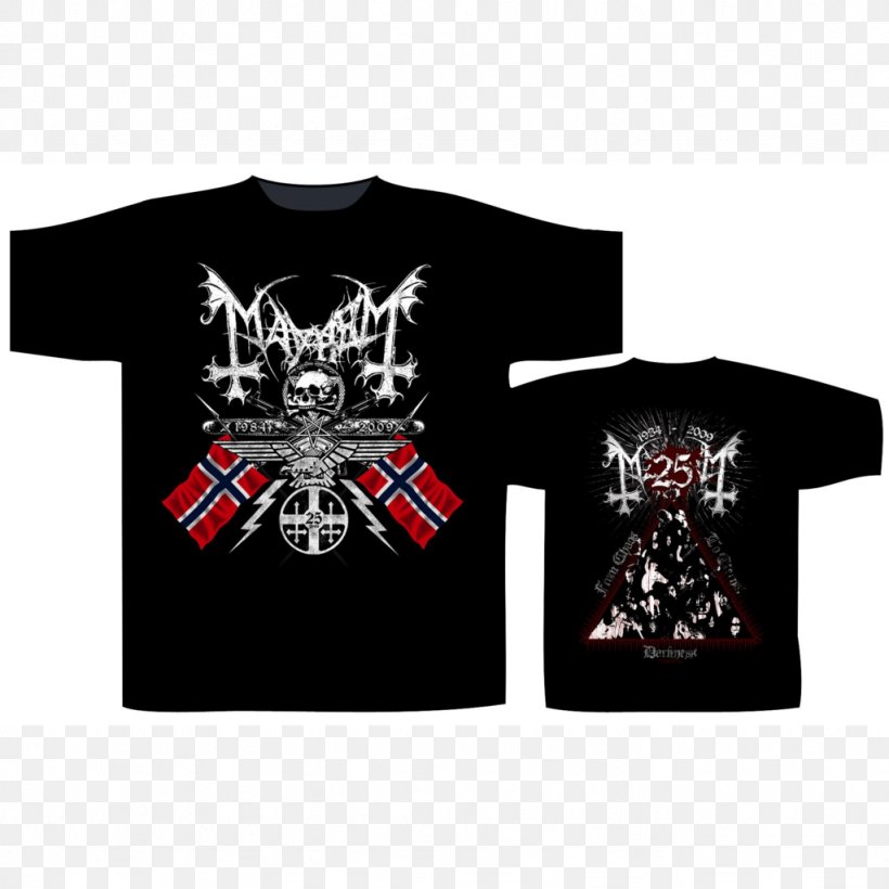 T-shirt Black Metal Heavy Metal Mayhem, PNG, 1024x1024px, Tshirt, Black, Black Metal, Brand, Clothing Sizes Download Free