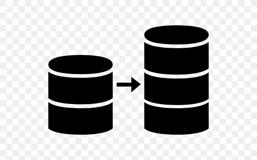 Data Management Database, PNG, 512x512px, Data Management, Black And White, Cup, Cylinder, Data Download Free