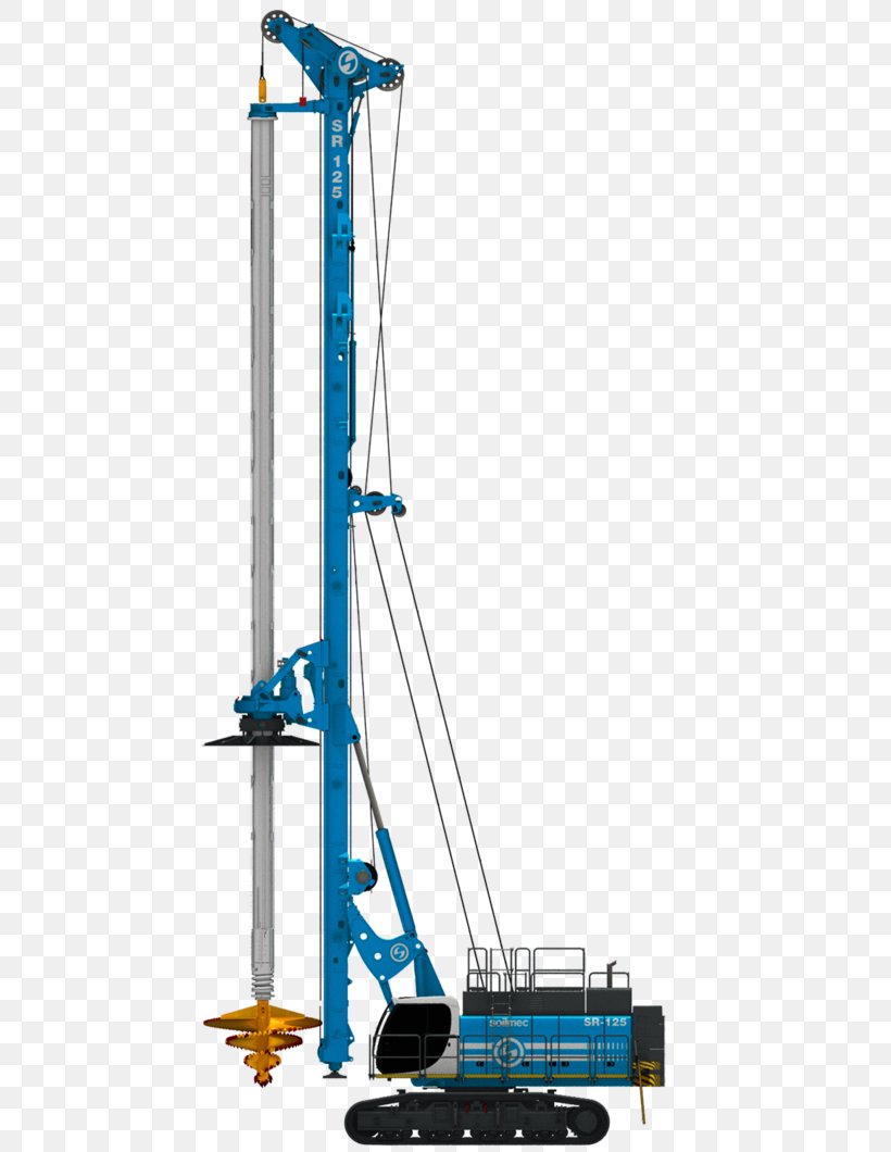 Deep Foundation Machine Soilmec Drilling Rig Augers, PNG, 750x1060px, Deep Foundation, Augers, Construction Equipment, Crane, Displacement Download Free
