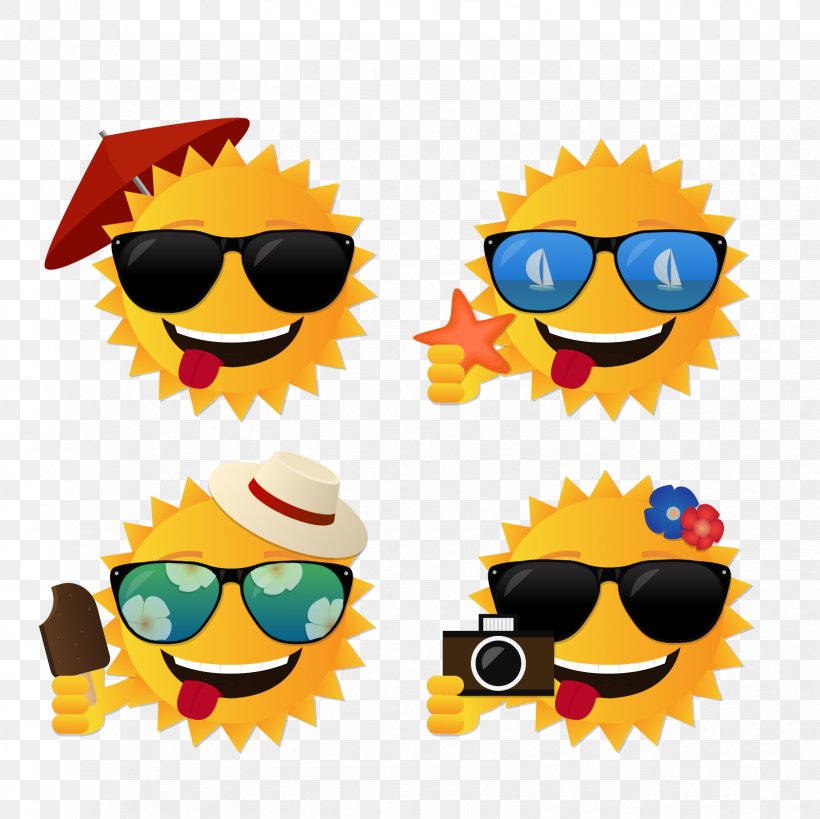Summer Vector Sun, PNG, 1656x1655px, Cartoon, Clip Art, Emoticon, Eyewear, Glasses Download Free