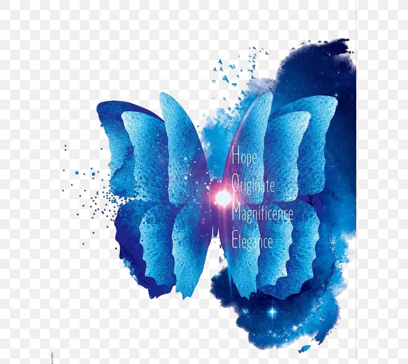 Butterfly Real Estate, PNG, 613x731px, Butterfly, Advertising, Blue, Designer, Electric Blue Download Free