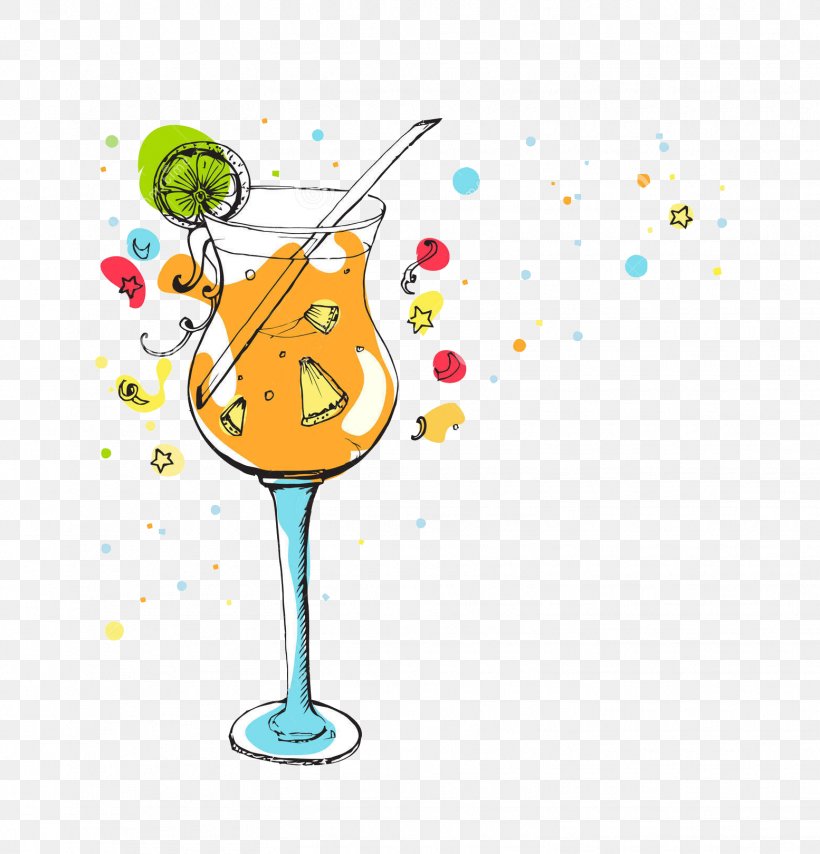 Cocktail Wine Glass Illustration, PNG, 1554x1620px, Cocktail, Alcoholic Drink, Art, Bar, Cartoon Download Free