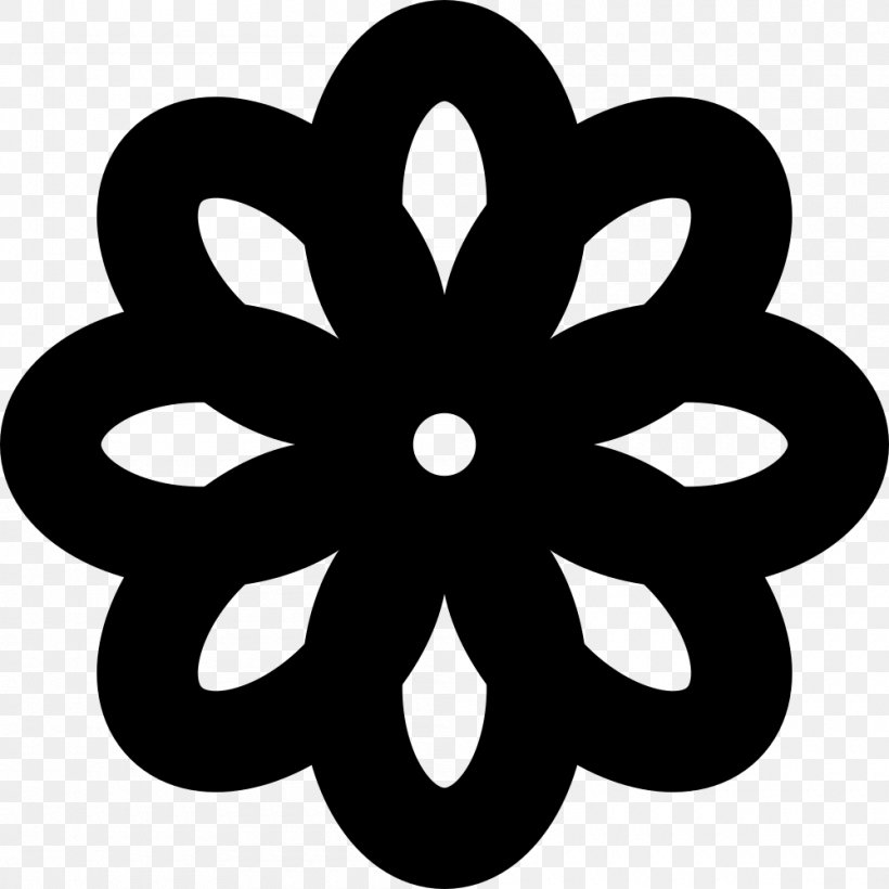 Black And White Clip Art, PNG, 1000x1000px, Black And White, Flower, Icon Design, Logo, Minimalism Download Free