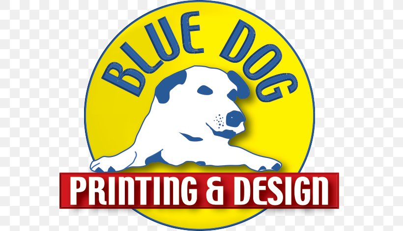 Blue Dog Printing & Design, PNG, 578x471px, Printing, Area, Brand, Dog, Happiness Download Free