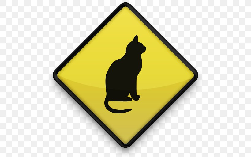 Traffic Sign Road Manual On Uniform Traffic Control Devices Warning Sign Clip Art, PNG, 512x512px, Traffic Sign, Carnivoran, Cat, Cat Like Mammal, Driving Download Free