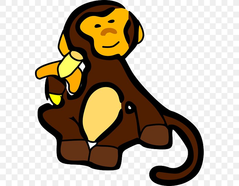 Ape Primate Monkey Banana Clip Art, PNG, 579x640px, Ape, Artwork, Banana, Carnivoran, Cartoon Download Free
